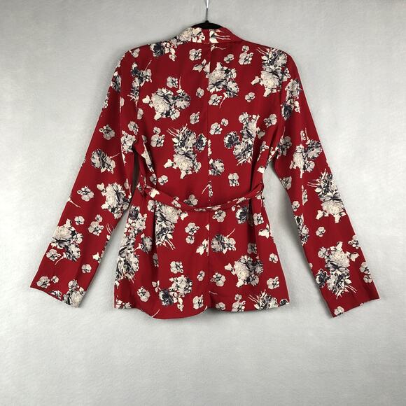 Jessy B Women's Medium Floral Wrap Top - Picture 5 of 6